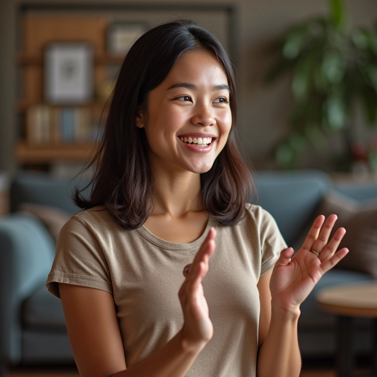 Profissional confiante apresentando ideias em dinâmica.