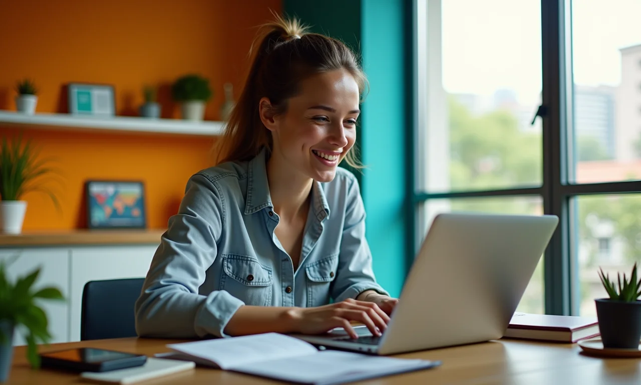 Profissional pagando contas usando expressões financeiras.