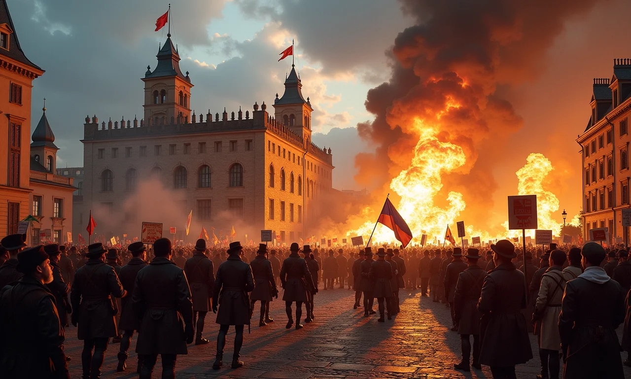 Representação da Queda da Bastilha, símbolo da Revolução Francesa e da luta por direitos.
