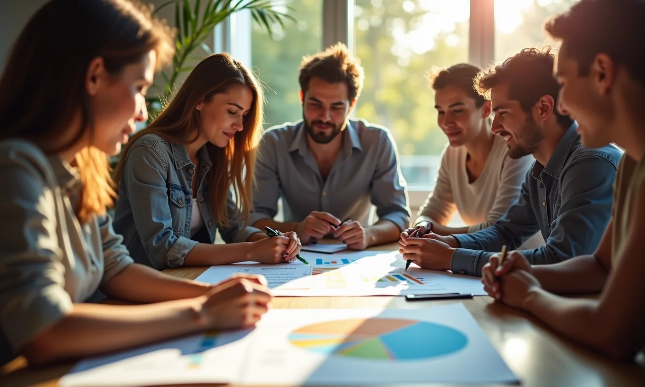 Representação visual de um futuro global desenvolvido e sustentável.