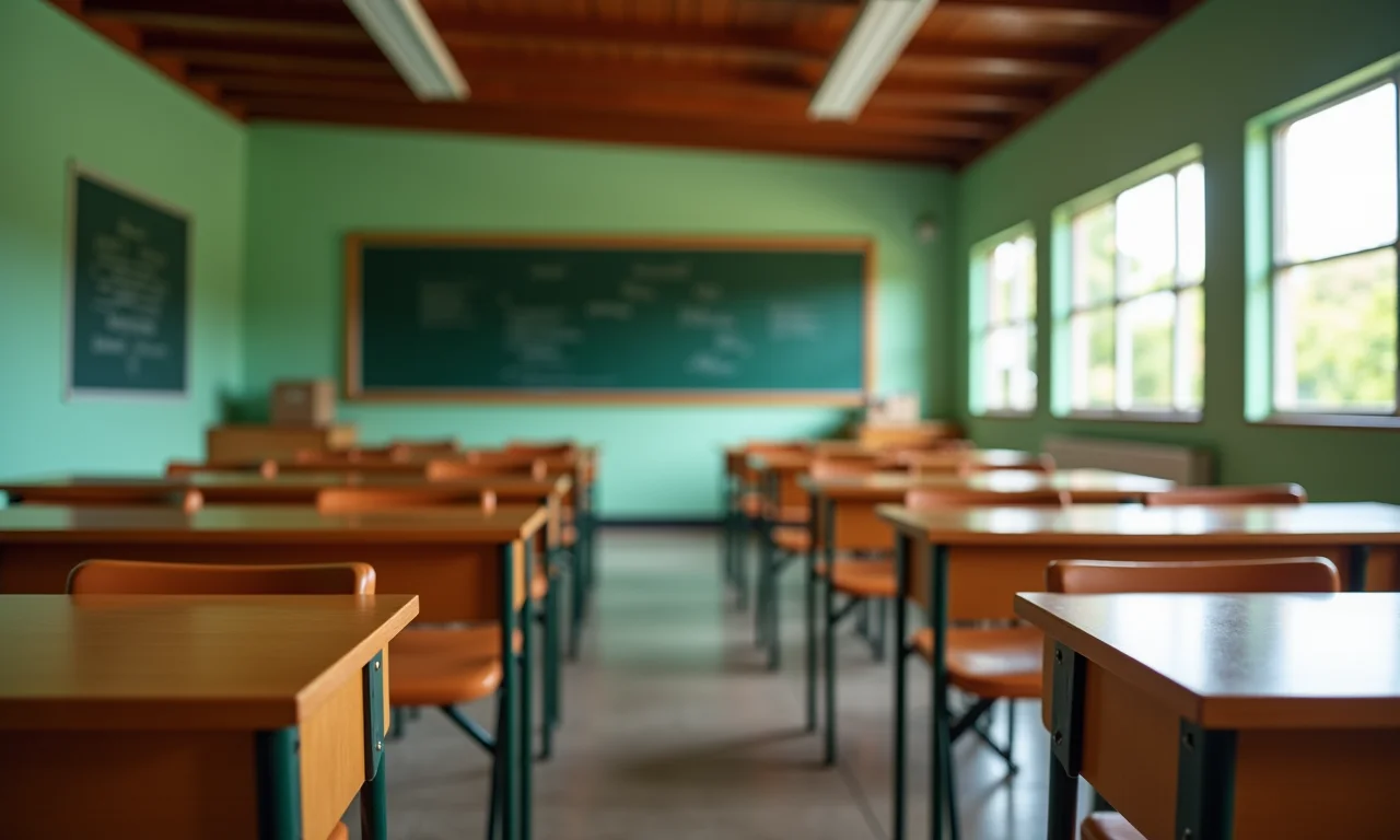 Sala de aula vazia simbolizando a ausência de 'ninguém'.