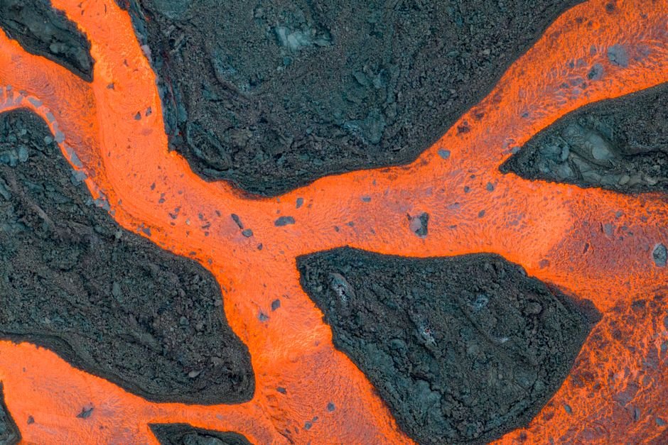 Erupções mais calmas